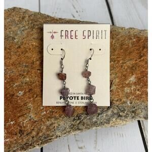 Peyote Bird Sterling Silver Amethyst Beaded‎ Earrings J061